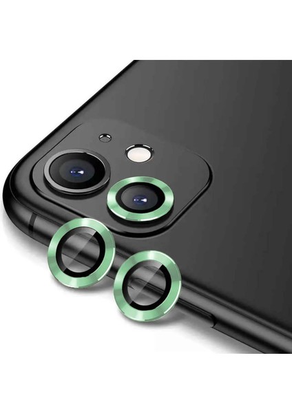 iPhone 12 Mini Uyumlu Kamera Koruyucu Lens Açık Yeşil