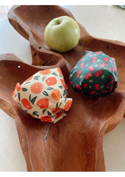 Balmumu Gıda, Yiyecek Saklama Kumaşı, Tekrar Kullanılabilen Saklama Bezi, 2'li Set, Karışık, 25X25