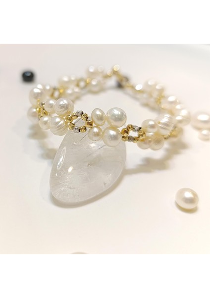 Dorika Toplu Inci Bileklik Künye 14 Ayar Altın Hd Videolu