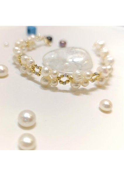 Dorika Toplu Inci Bileklik Künye 14 Ayar Altın Hd Videolu modelleri