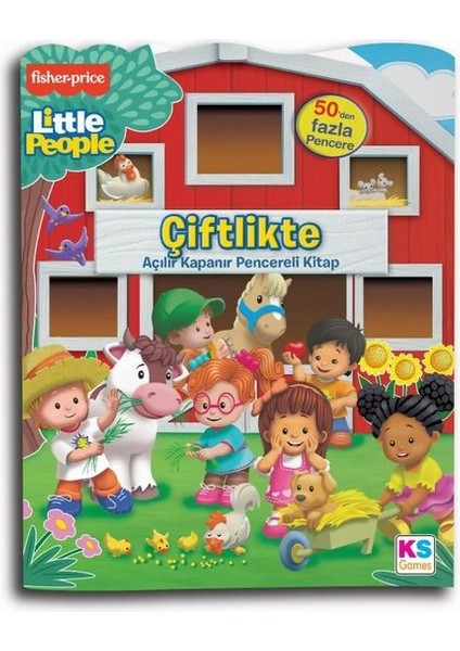 Fisher Prace Little People - Çiftlikte - Açılır Kapanır Pencereli Kitap