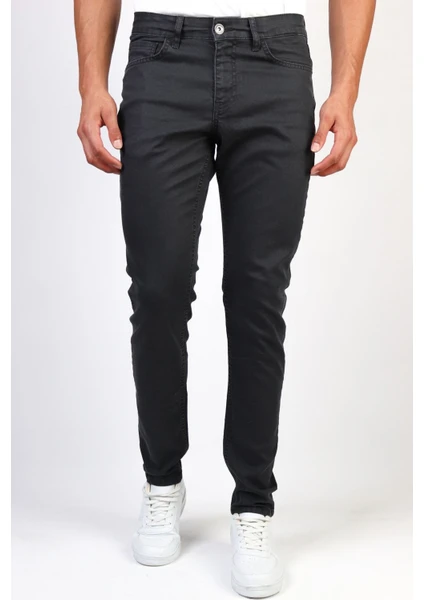 Hlt Jeans Erkek Antrasit Slim Fit Dar Kesim Esnek Likralı Denim Jeans Kot Pantolon HLTHE001967