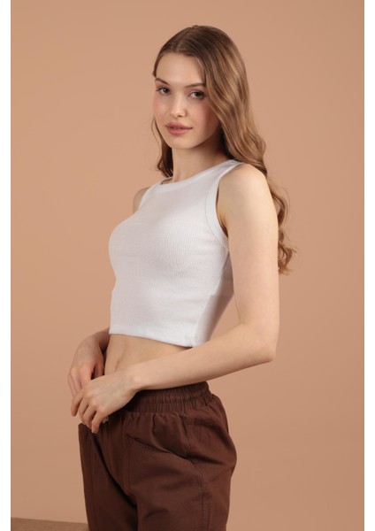 Kaşkorse Kumaş Halter Yaka Kadın Bluz Krem fiyatları