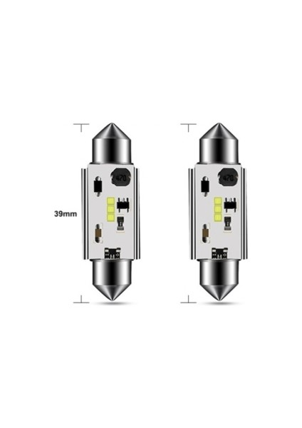 LED Ampul 12V-24V Sofit Canbus 39MM Csp LED Beyaz