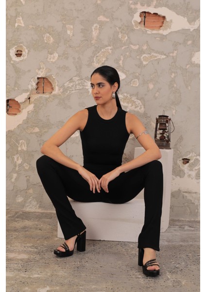 Kaşkorse Kumaş Geniş Bisiklet Yaka Kolsuz Kadın Bluz fırsatları