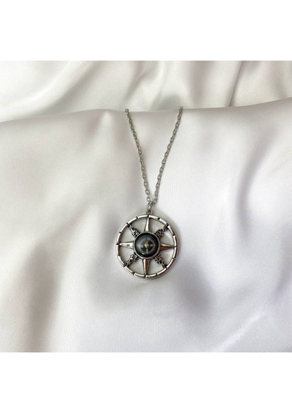 Gemici Denizci Dümen Pusula Kolye