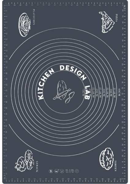 Gri Silikon Hamur Açma Matı 45 x 65 Cm, 28 cm Pizza Tepsisi ve Ahşap Saplı Hamur ve Pizza indirimleri