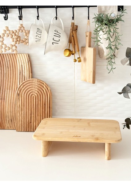 Çok Amaçlı Bambu Ayaklı Organizer-Kesme Veya Sunum Tahtası-Yükseltici modelleri