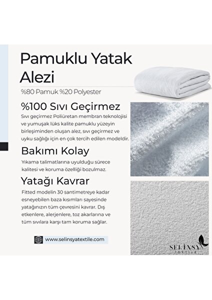 Aile Seti Alez fitted yatak koruyucu(90 X190 2 Adet + 160 X200 1 Adet + 50 x 70 Yastık Alezi 4 Adet)