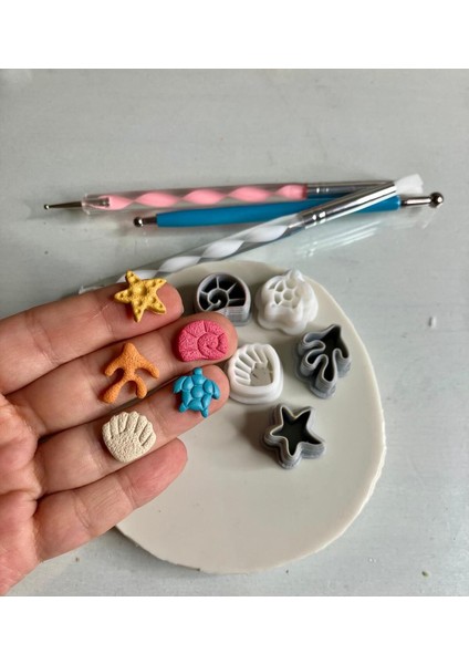 Yaz Neşesi (1)- 5'li Polimer Kil Kalıp Seti - 1,5 cm fiyatları