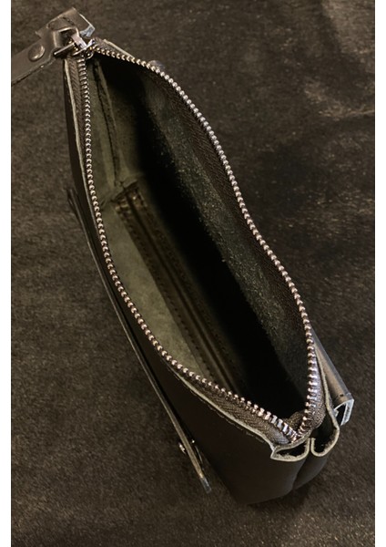 Erkek El Çantası Deri El Bantlı Cüzdan Portföy Çanta Seyehat Bakım El Çantası