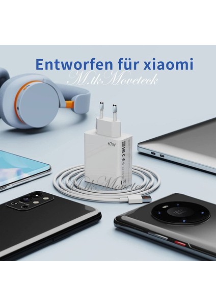 Redmi Note 12 Pro Plus 67 Wolt Orjinal Turbo Şarj Aleti Cihazı Kablo Adaptör 2in1 Set Type-C