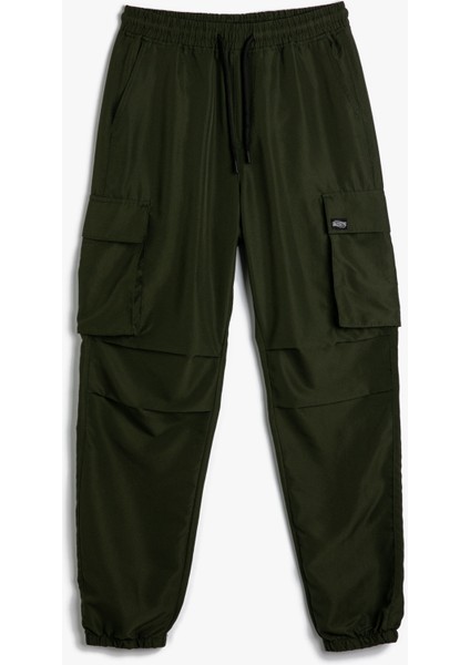 Kargo Cepli Pantolon Jogger Beli Bağcıklı Etiket Detaylı