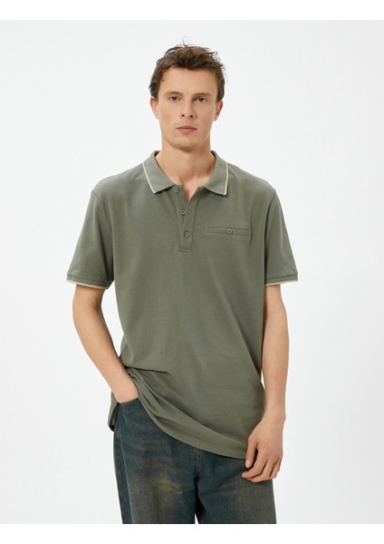 Polo Yaka Tişört Slim Fit Düğmeli Kısa Kollu Biyeli modelleri