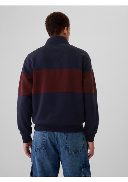 Erkek Lacivert Vintage Soft Gap Logo Oversized Pullover Sweatshirt