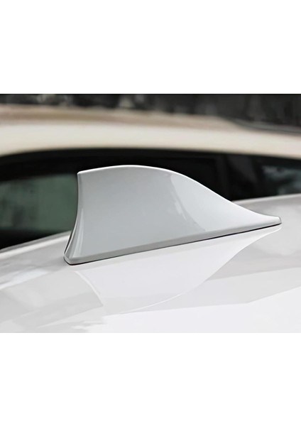 Köpekbalığı Jaws Balina Anten Araba Tavan Anteni Yapışkanlı Anten Üstü Pasif Süs Anteni Beyaz