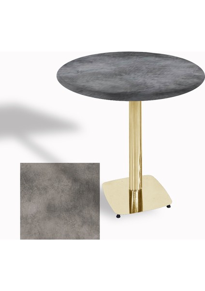 Tokyo Werzalit Yuvarlak Masa 90 cm (Gold) - Copperfield