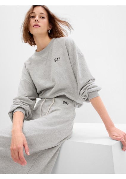 Kadın Gri Mini Gap Logo Sweatshirt