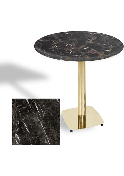 Tokyo Werzalit Yuvarlak Masa 80 cm (Gold) - Teramo