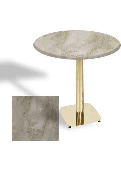 Tokyo Werzalit Yuvarlak Masa 80 cm (Gold) - Irony