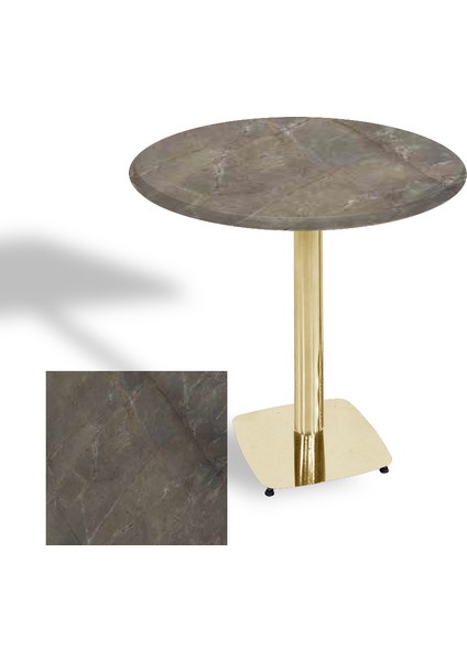 Tokyo Werzalit Yuvarlak Masa 90 cm (Gold) - Halong