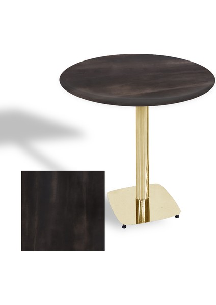 Tokyo Werzalit Yuvarlak Masa 70 cm (Gold) - Rocked