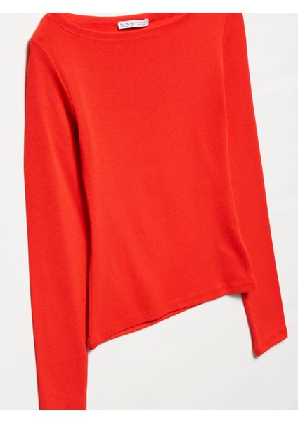 31332 Kayık Yaka Uzun Kollu Top-Siyah modelleri