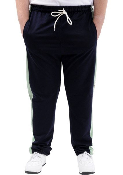 Büyük Beden Erkek Eşofman Altı Cepli Baskılı Sport 24516 Lacivert