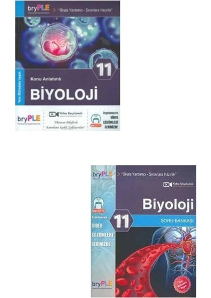 Bry Birey Eğitim Yayınları 11. Sınıf Biyoloji Konu Anlatımlı - Biyoloji Soru Bankası 2'li Set