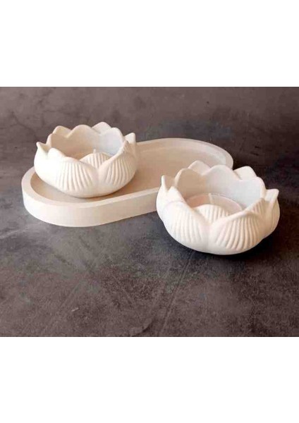Tabanlı Lotus Mumluk, Dekoratif Tealight Mumluk, Lotus Çiçeği Mum indirimleri