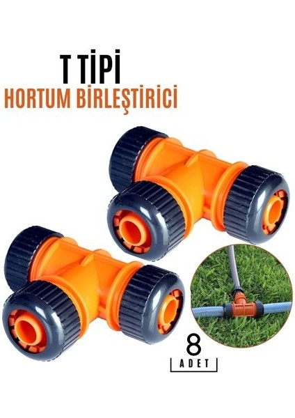 8 Adet T Tipi Hortum Birleştirici Aparat  718857 Toptan Paket