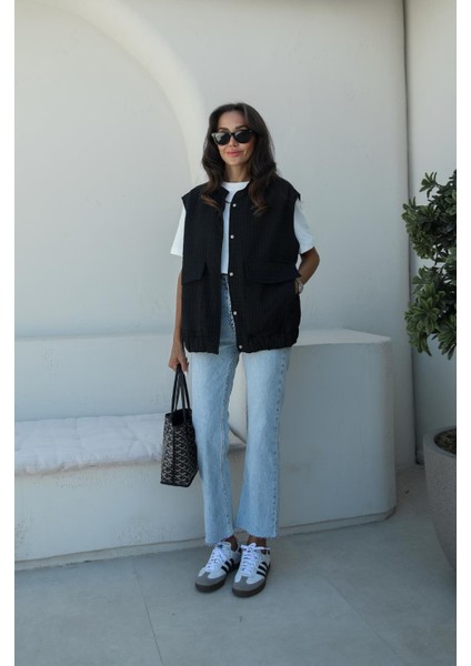 Açık Mavi Boy Fit Kesik Paça Jean