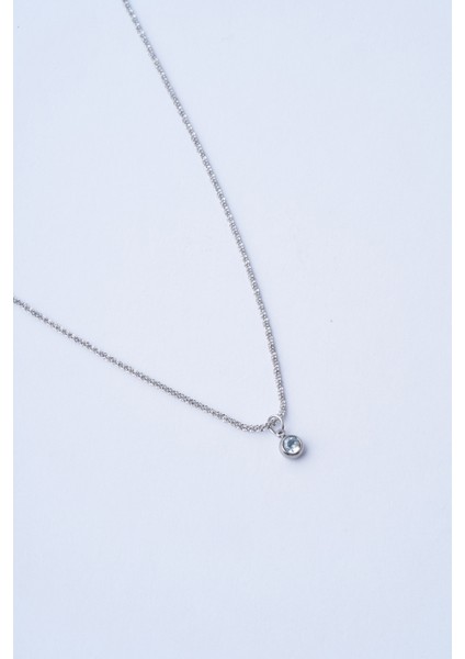 Droplet Silver Çelik Kolye