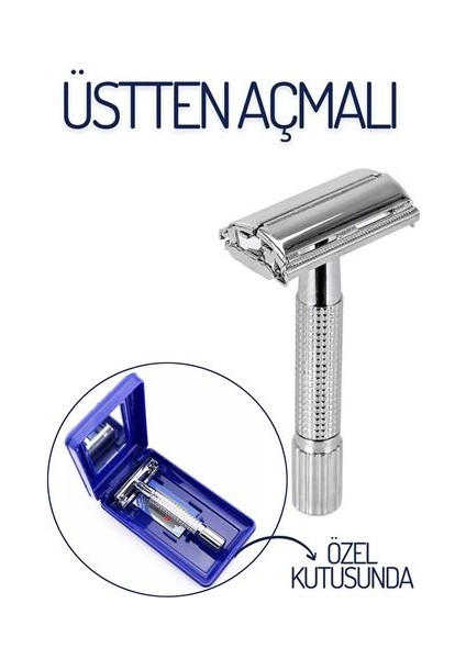 Üstten Açmalı Klasik Tıraş Makinesi