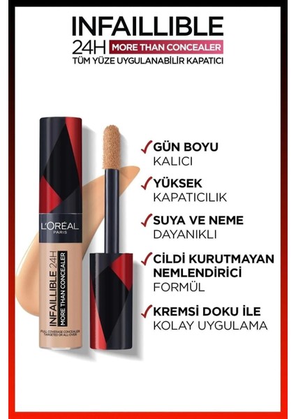 3 Adet İnfaillible 24h More Than Concealer 323 Fawn Ve Rosie