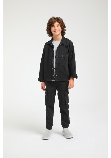 Kargo Cepli Erkek Pantolon - Siyah modelleri