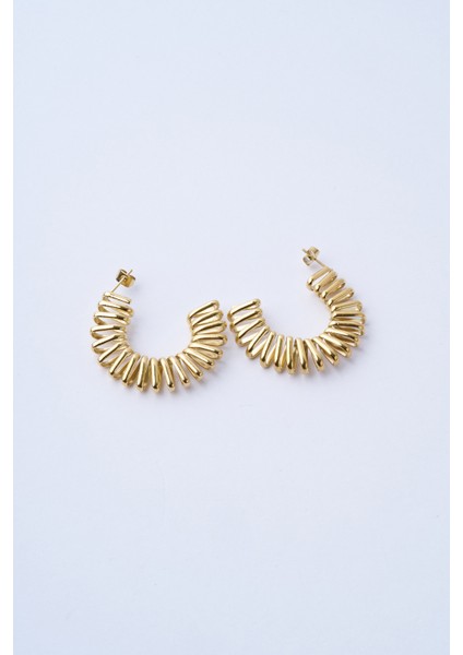 Oval Spring Gold Çelik Küpe fiyatları