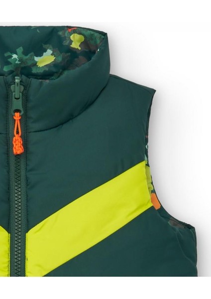Fermuarlı Çift Taraflı Erkek Yelek - Yeşil indirimleri