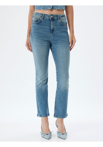 Ispanyol Paça Kot Pantolon Skinny Fit Düğmeli Pamuklu - Kick Flare Jean modelleri