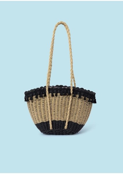 Hasır El Çantası - Siyah