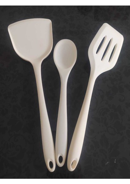 Yanmaz Yapışmaz Komple Silikon Spatula Seti 3 Parça