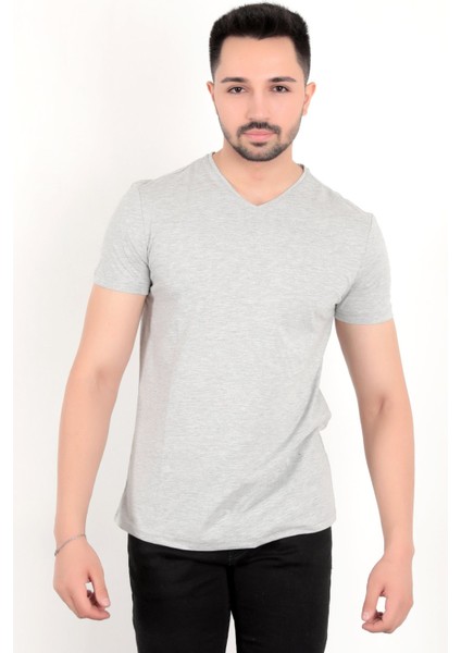 John Borners Erkek V Yaka Basic T-Shirt