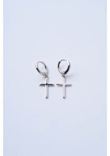 Sade Haç Çelik Küpe