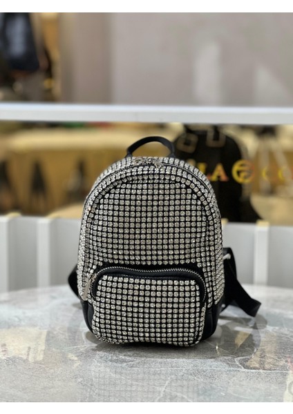 Swarovski Taşlı Mini Boy Sırt Çantası