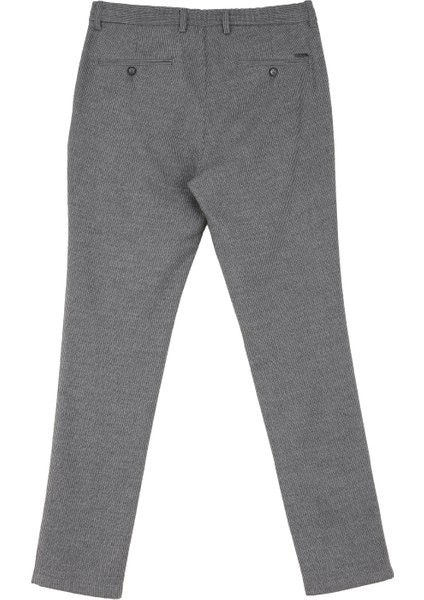Bağlamalı Bel Normal Paça Gri Erkek Chino Pantolon F4WM-PNT 2826