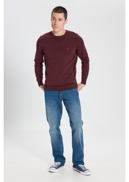 Regular Fit Normal Kesim Bisiklet Yaka Açık Yeşil Triko Kazak modelleri