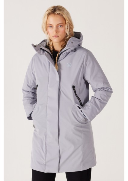 All Terrain Gear Relaxed Fit Geniş Kesim Kapüşonlu Açık Gri Parka Ceket