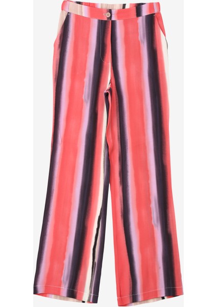 Yüksek Bel Geniş Fit Somon Kadın Pantolon 4ZDNLF05F