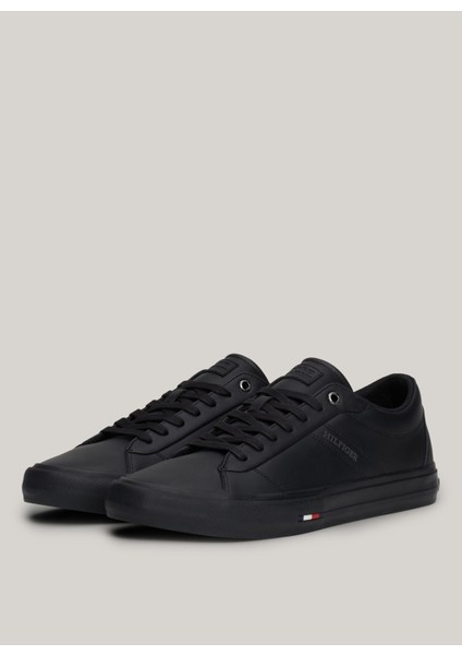 Tommy Hilfiger Siyah Erkek Sneaker Th Hı Vulc Street Rwb Lth Low