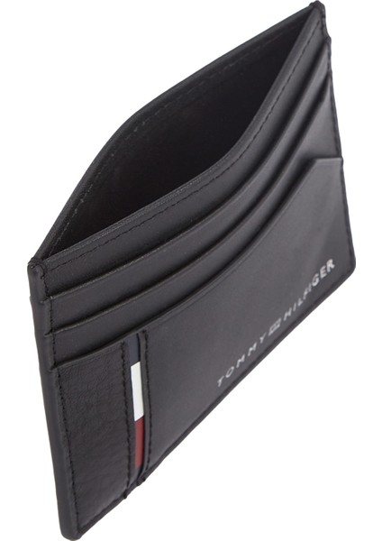 Tommy Hilfiger Siyah Erkek Kartlık Th Casual cc Holder